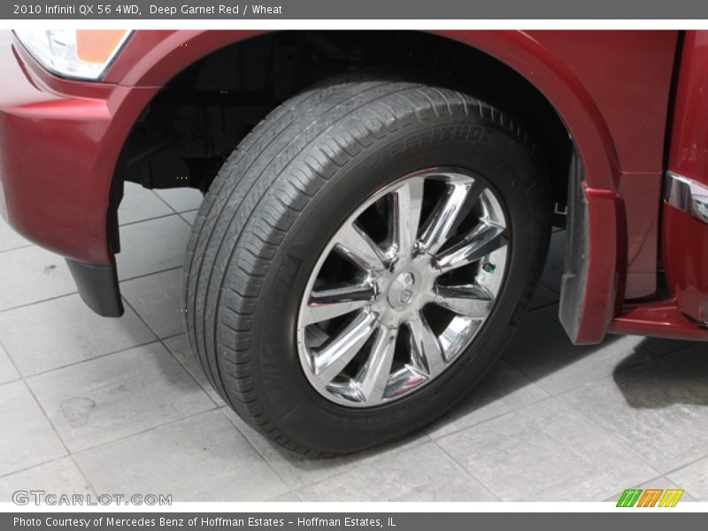 Deep Garnet Red / Wheat 2010 Infiniti QX 56 4WD