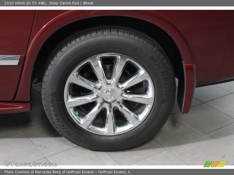 Deep Garnet Red / Wheat 2010 Infiniti QX 56 4WD