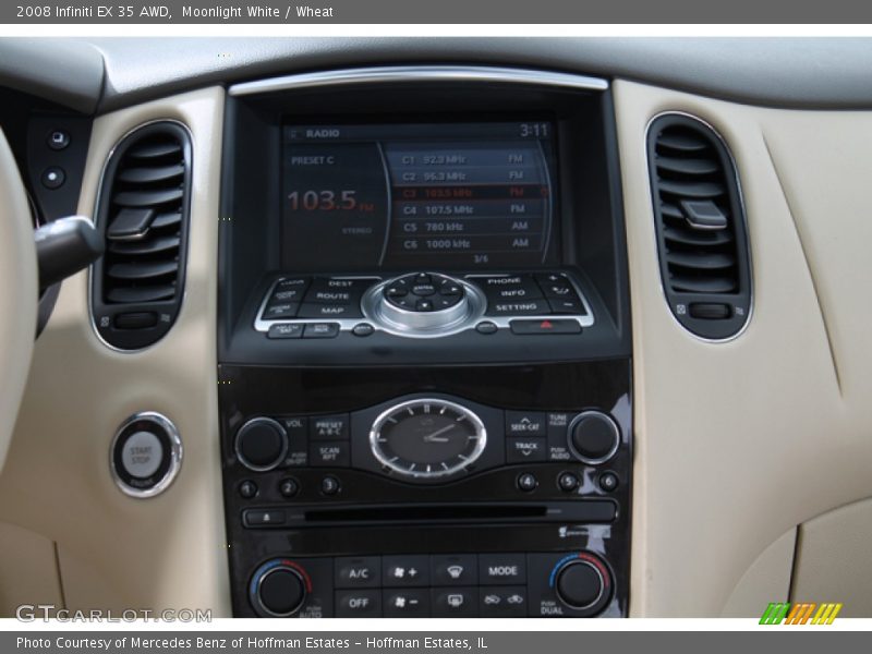 Moonlight White / Wheat 2008 Infiniti EX 35 AWD