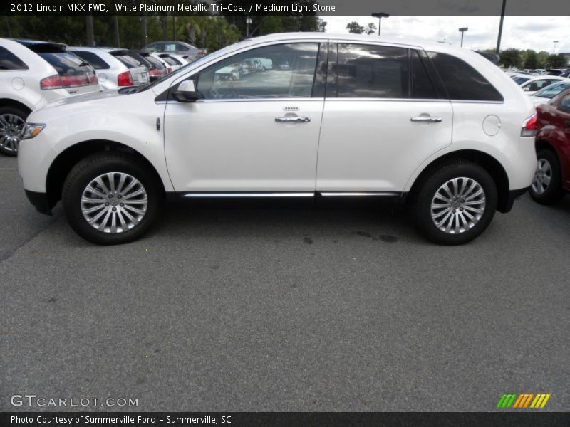 White Platinum Metallic Tri-Coat / Medium Light Stone 2012 Lincoln MKX FWD