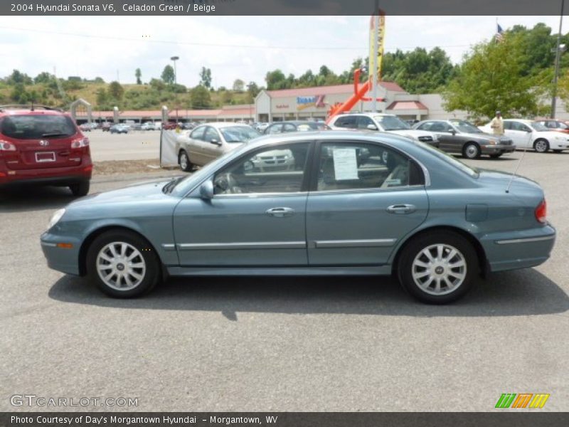 Celadon Green / Beige 2004 Hyundai Sonata V6