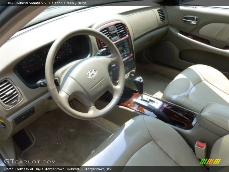 Celadon Green / Beige 2004 Hyundai Sonata V6