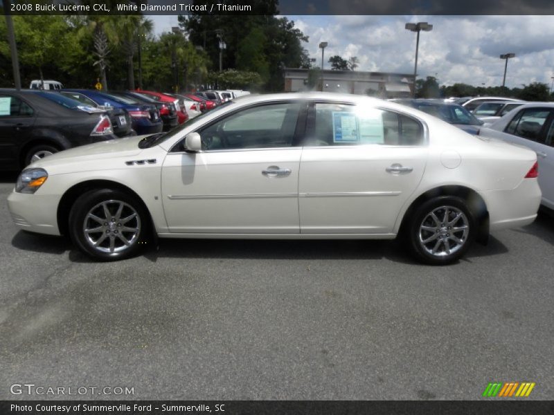 White Diamond Tricoat / Titanium 2008 Buick Lucerne CXL