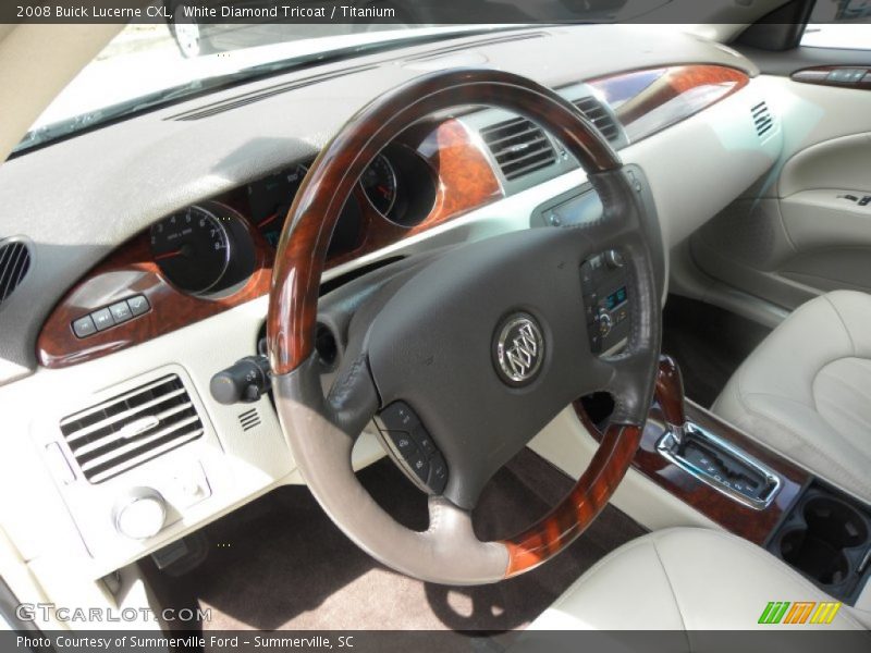 White Diamond Tricoat / Titanium 2008 Buick Lucerne CXL