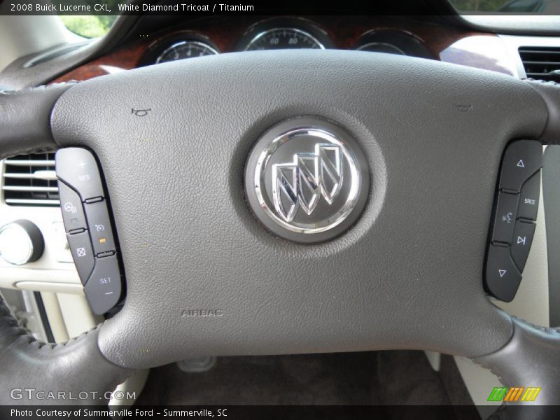 White Diamond Tricoat / Titanium 2008 Buick Lucerne CXL