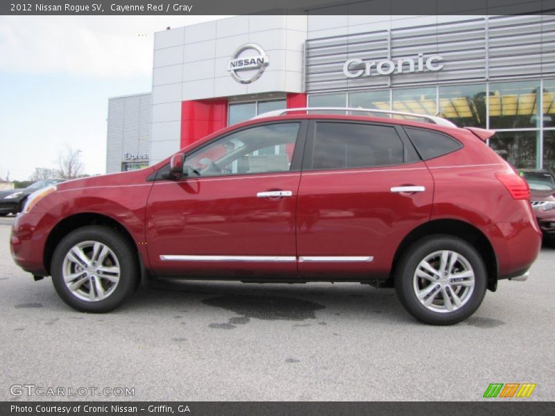 Cayenne Red / Gray 2012 Nissan Rogue SV