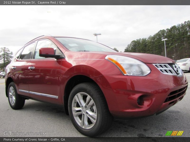 Cayenne Red / Gray 2012 Nissan Rogue SV