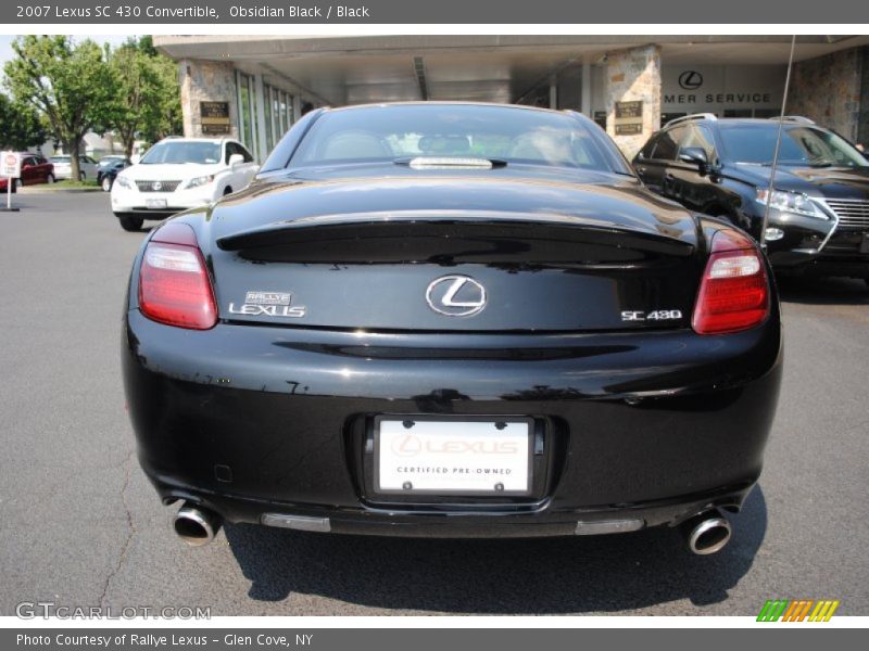 Obsidian Black / Black 2007 Lexus SC 430 Convertible
