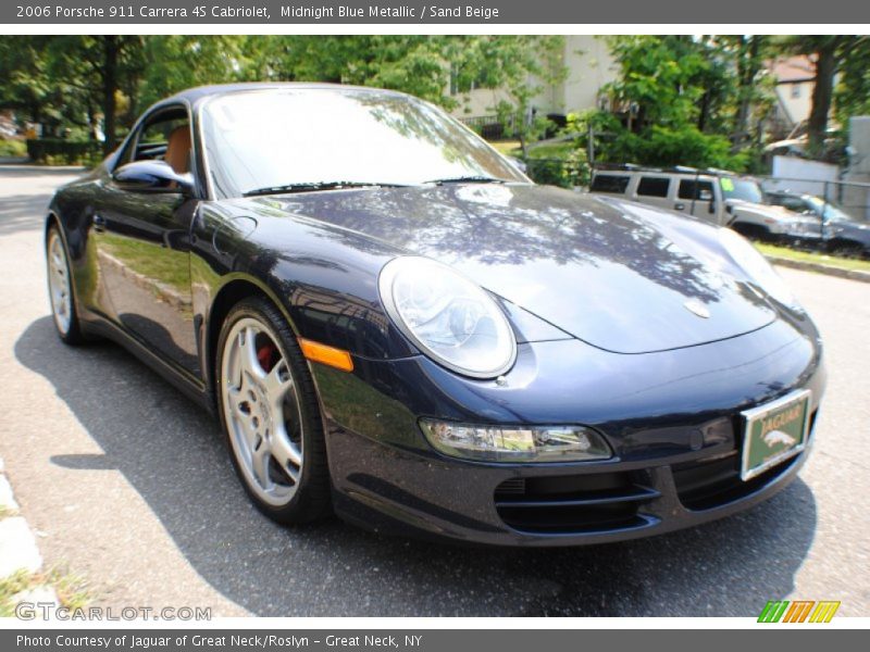 Midnight Blue Metallic / Sand Beige 2006 Porsche 911 Carrera 4S Cabriolet