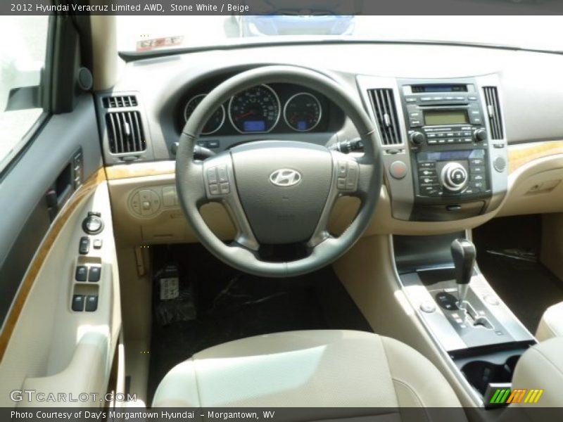 Stone White / Beige 2012 Hyundai Veracruz Limited AWD