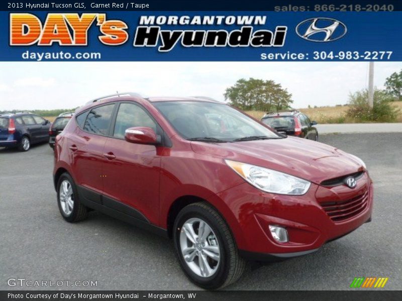 Garnet Red / Taupe 2013 Hyundai Tucson GLS