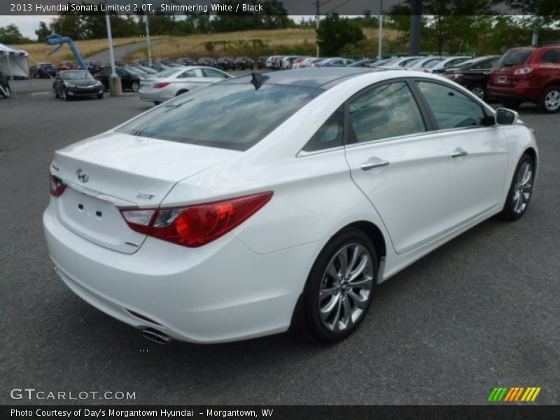 Shimmering White / Black 2013 Hyundai Sonata Limited 2.0T