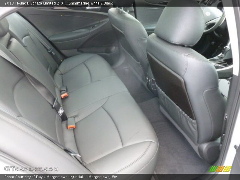 Shimmering White / Black 2013 Hyundai Sonata Limited 2.0T