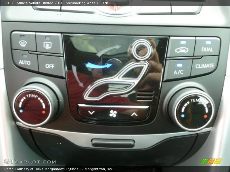 Shimmering White / Black 2013 Hyundai Sonata Limited 2.0T