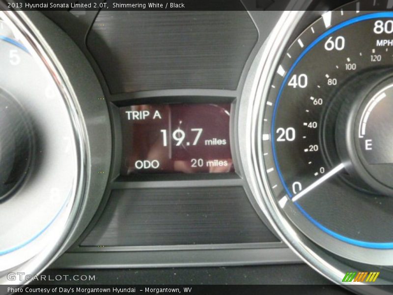 Shimmering White / Black 2013 Hyundai Sonata Limited 2.0T