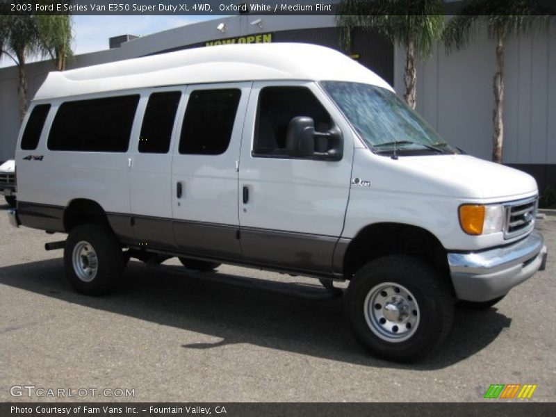 Oxford White / Medium Flint 2003 Ford E Series Van E350 Super Duty XL 4WD