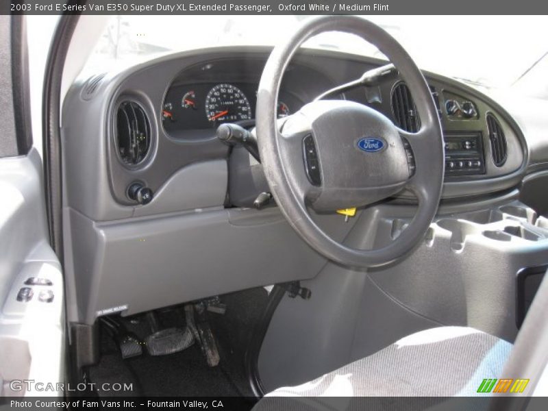 Oxford White / Medium Flint 2003 Ford E Series Van E350 Super Duty XL Extended Passenger