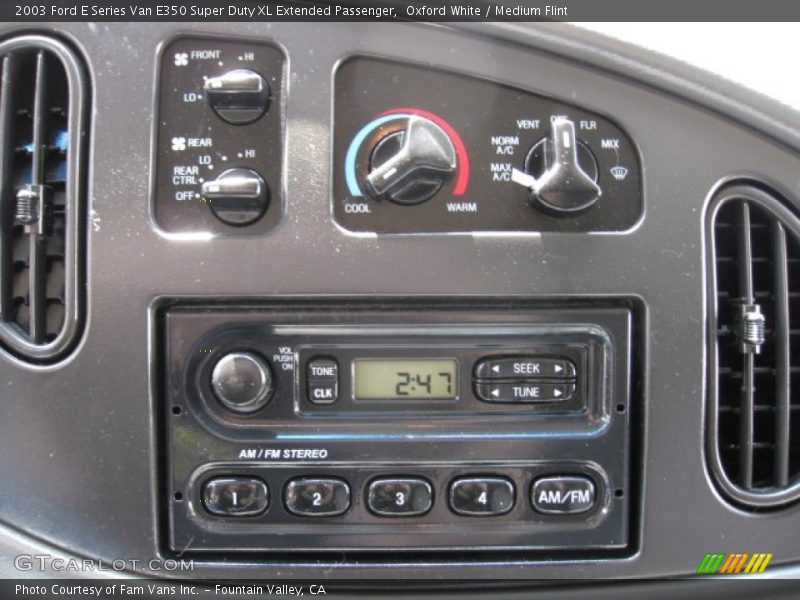 Oxford White / Medium Flint 2003 Ford E Series Van E350 Super Duty XL Extended Passenger
