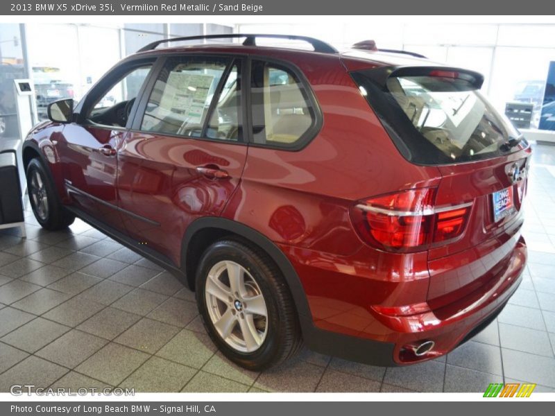 Vermilion Red Metallic / Sand Beige 2013 BMW X5 xDrive 35i