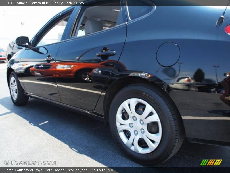 Ebony Black / Gray 2010 Hyundai Elantra Blue