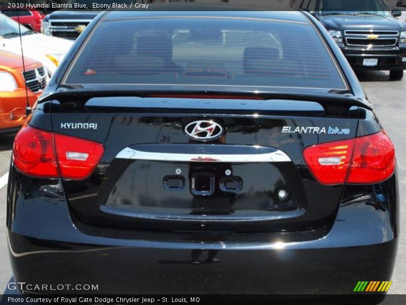 Ebony Black / Gray 2010 Hyundai Elantra Blue