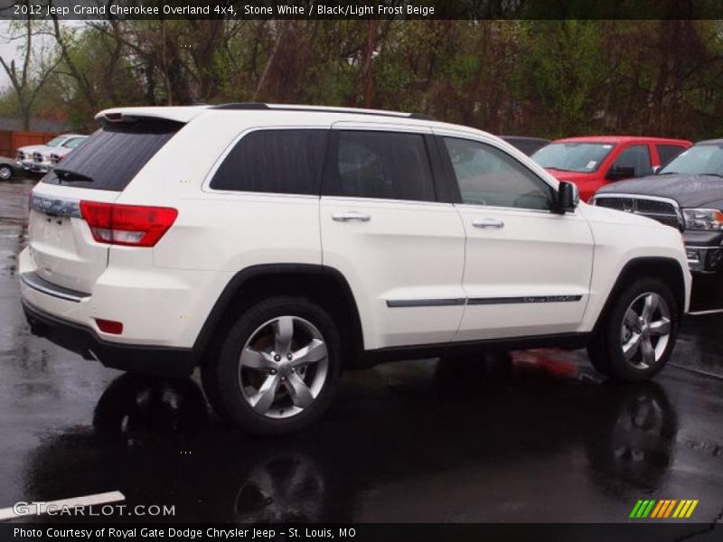 Stone White / Black/Light Frost Beige 2012 Jeep Grand Cherokee Overland 4x4