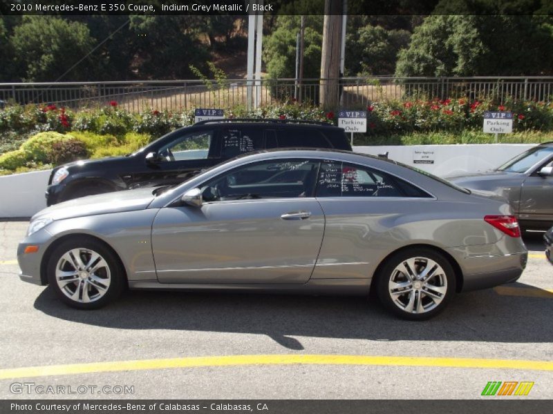 Indium Grey Metallic / Black 2010 Mercedes-Benz E 350 Coupe