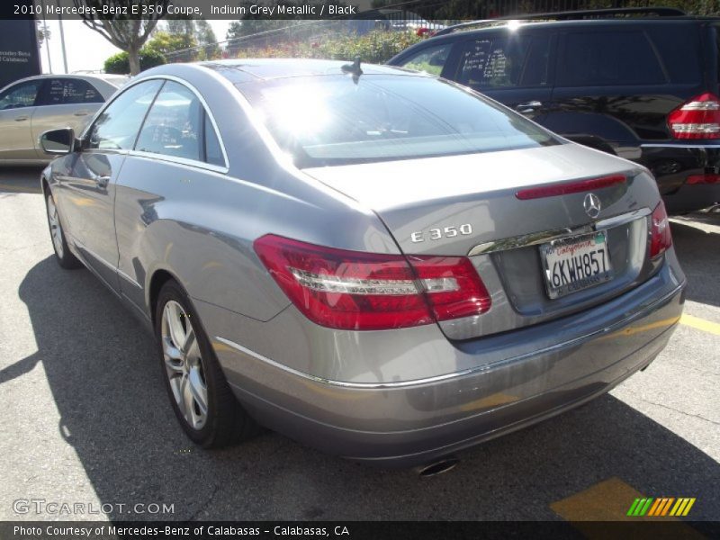 Indium Grey Metallic / Black 2010 Mercedes-Benz E 350 Coupe