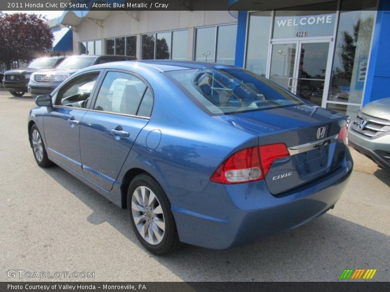 Atomic Blue Metallic / Gray 2011 Honda Civic EX Sedan