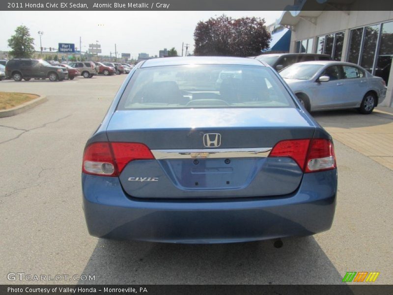 Atomic Blue Metallic / Gray 2011 Honda Civic EX Sedan