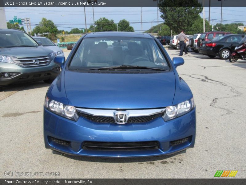 Atomic Blue Metallic / Gray 2011 Honda Civic EX Sedan
