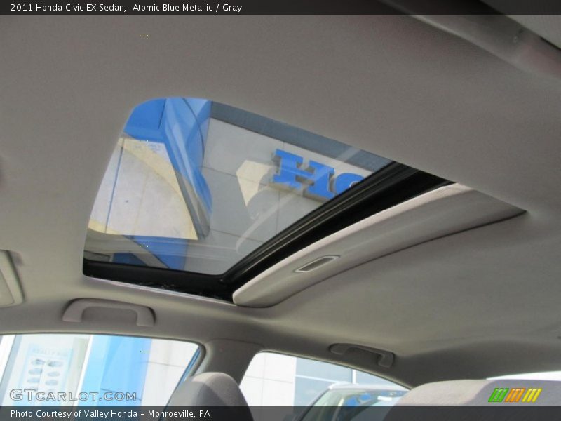 Atomic Blue Metallic / Gray 2011 Honda Civic EX Sedan