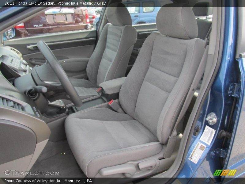 Atomic Blue Metallic / Gray 2011 Honda Civic EX Sedan