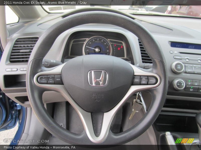 Atomic Blue Metallic / Gray 2011 Honda Civic EX Sedan