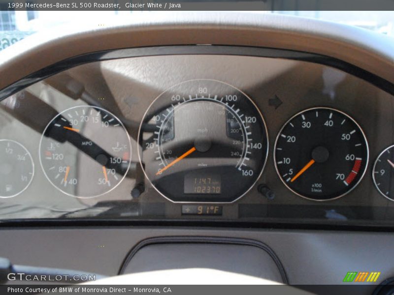 Glacier White / Java 1999 Mercedes-Benz SL 500 Roadster