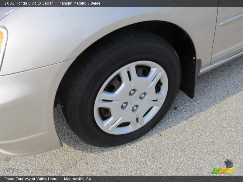 Titanium Metallic / Beige 2001 Honda Civic LX Sedan