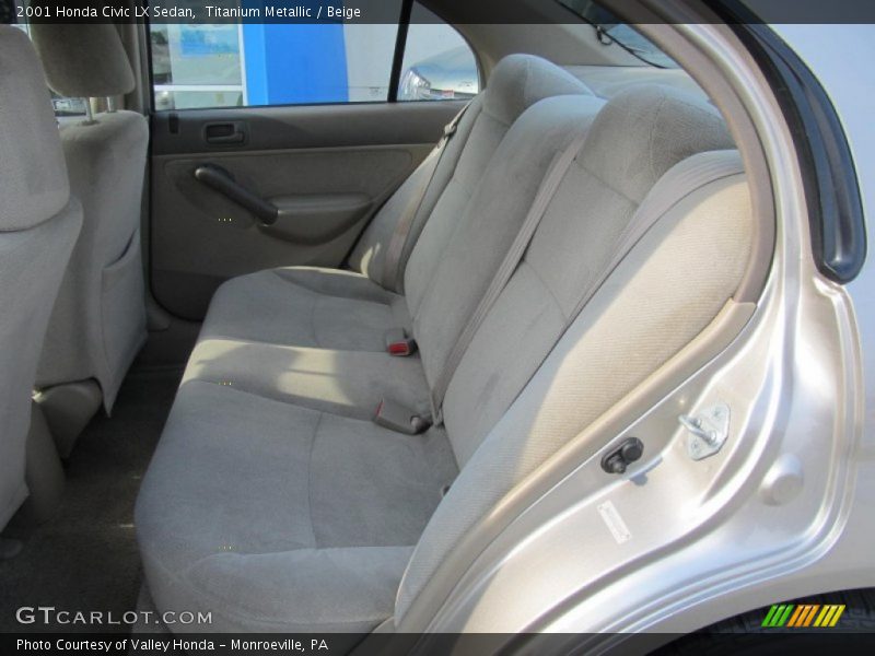 Titanium Metallic / Beige 2001 Honda Civic LX Sedan