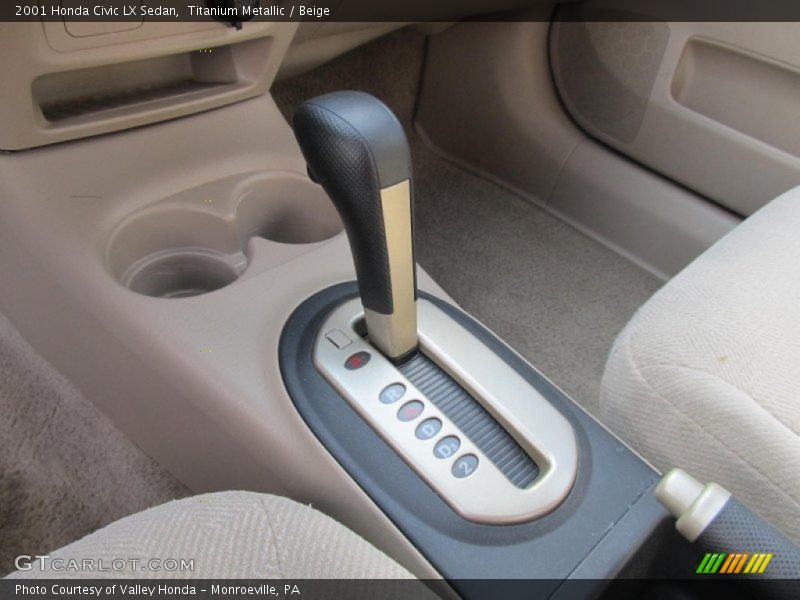 Titanium Metallic / Beige 2001 Honda Civic LX Sedan