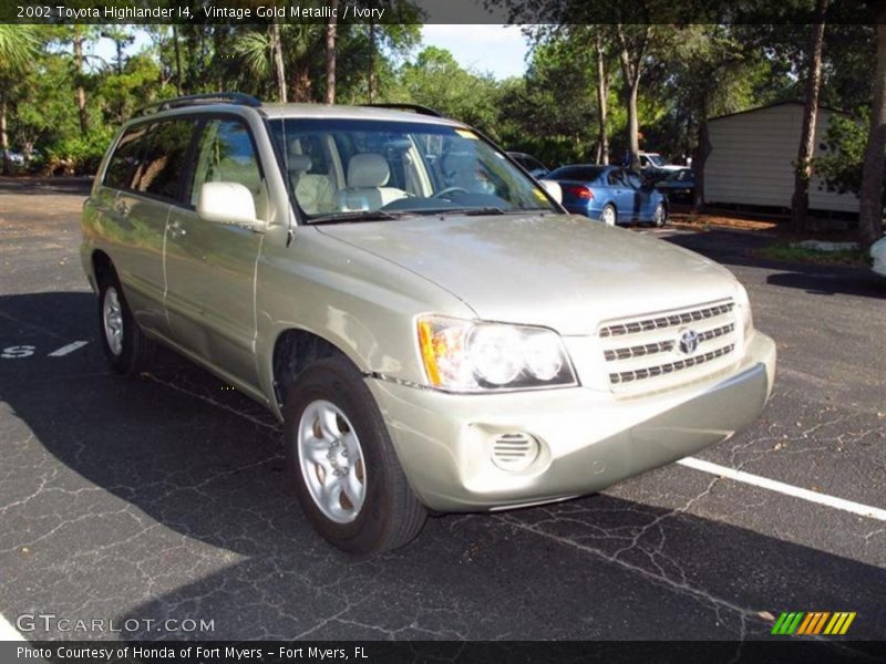 Vintage Gold Metallic / Ivory 2002 Toyota Highlander I4