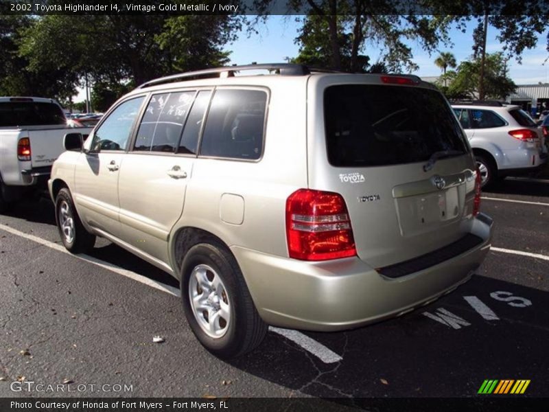 Vintage Gold Metallic / Ivory 2002 Toyota Highlander I4