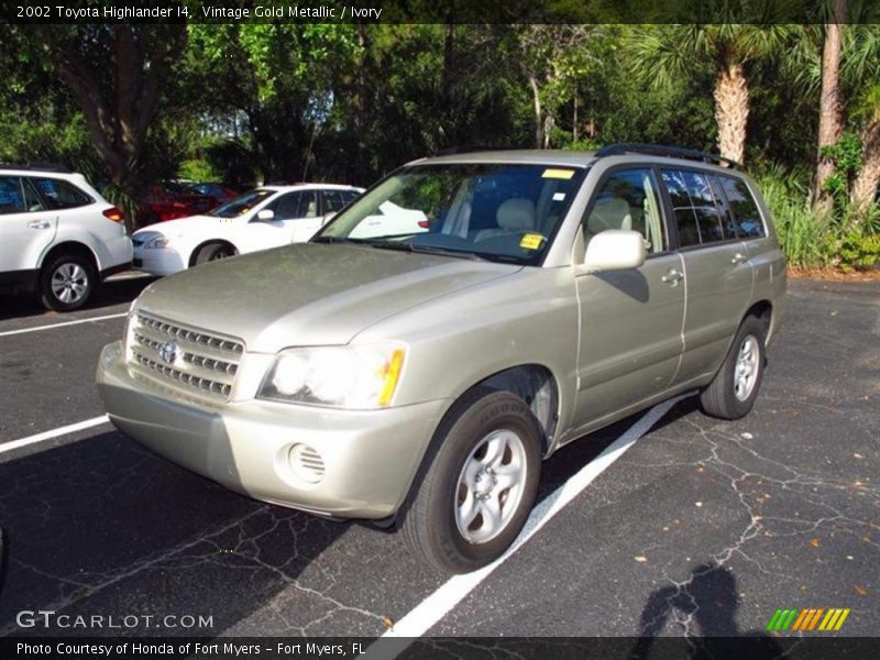 Vintage Gold Metallic / Ivory 2002 Toyota Highlander I4