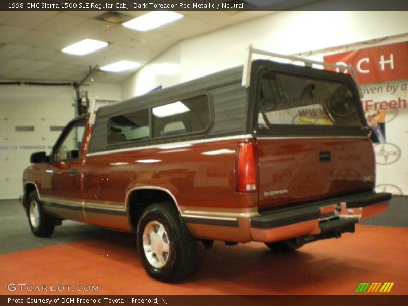 Dark Toreador Red Metallic / Neutral 1998 GMC Sierra 1500 SLE Regular Cab