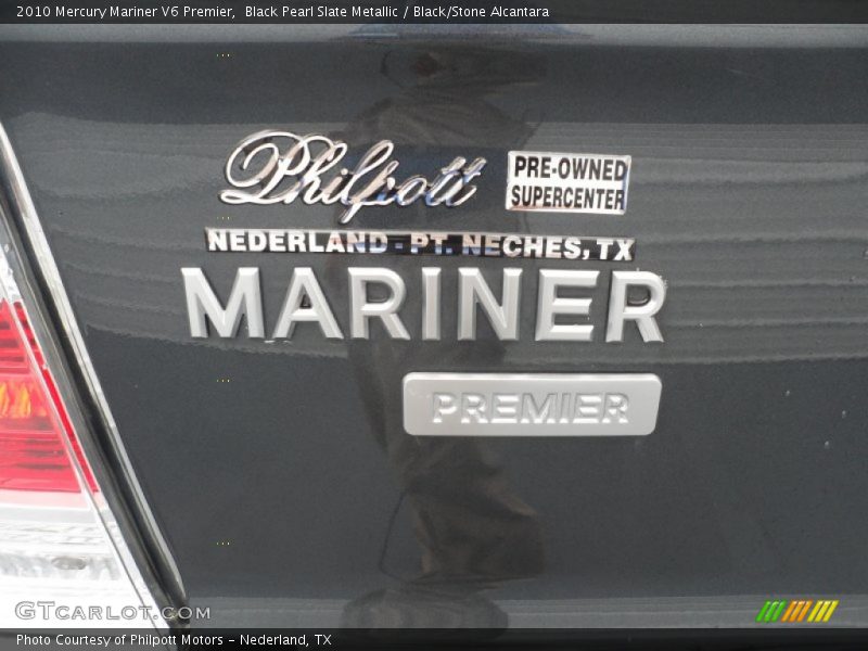 Black Pearl Slate Metallic / Black/Stone Alcantara 2010 Mercury Mariner V6 Premier