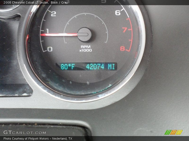 Black / Gray 2008 Chevrolet Cobalt LT Sedan