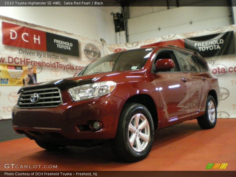 Salsa Red Pearl / Black 2010 Toyota Highlander SE 4WD