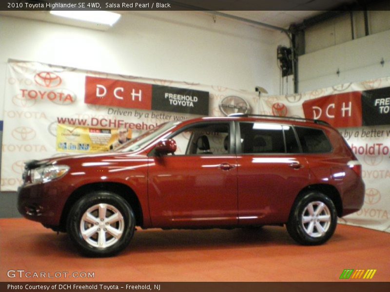 Salsa Red Pearl / Black 2010 Toyota Highlander SE 4WD