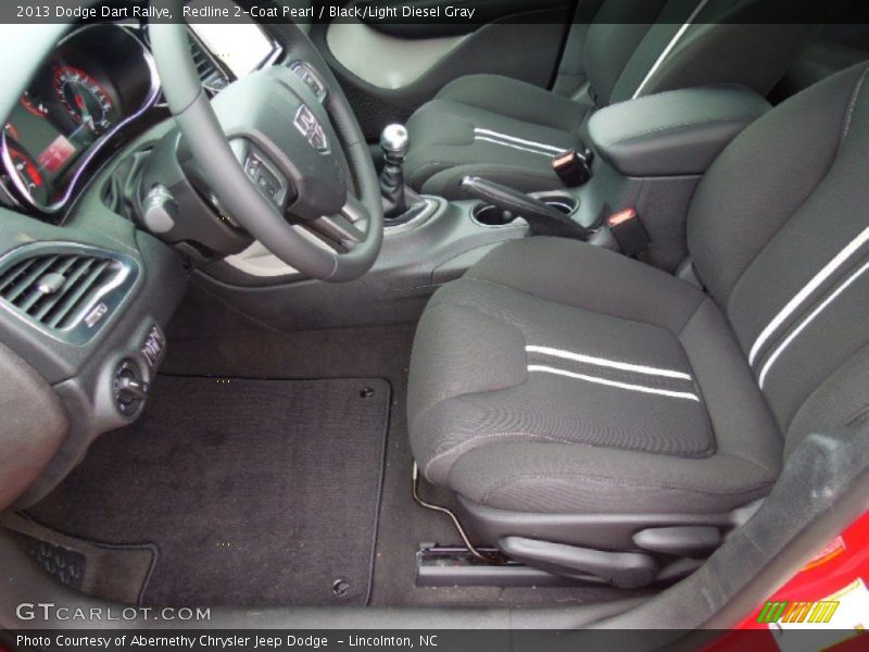  2013 Dart Rallye Black/Light Diesel Gray Interior