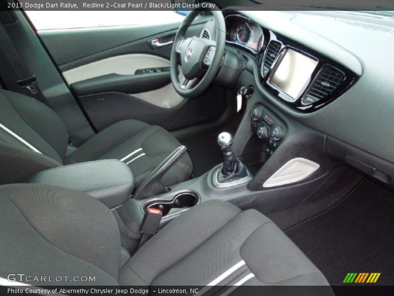  2013 Dart Rallye Black/Light Diesel Gray Interior