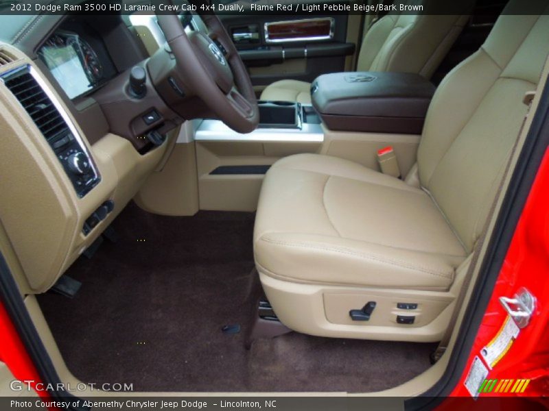  2012 Ram 3500 HD Laramie Crew Cab 4x4 Dually Light Pebble Beige/Bark Brown Interior