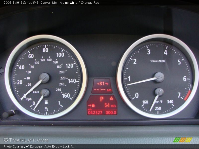 2005 6 Series 645i Convertible 645i Convertible Gauges